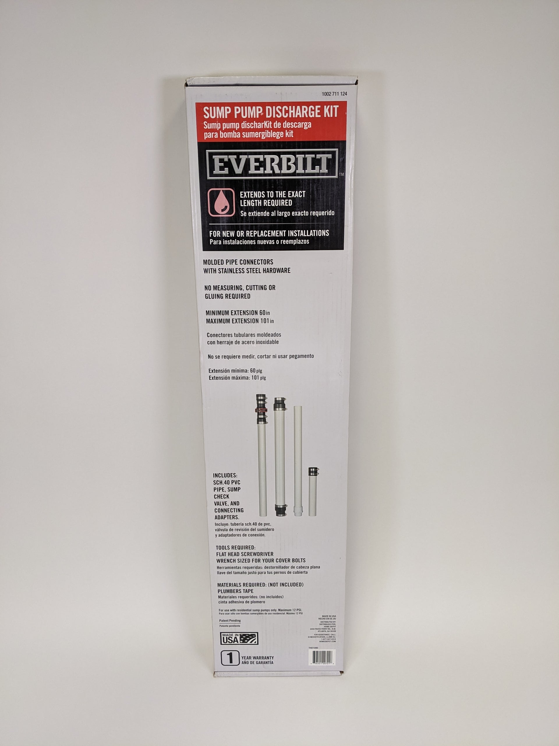 Everbilt Easy Touch 1-1/2 in. 20-Gauge Brass Pipe Bath Waste and