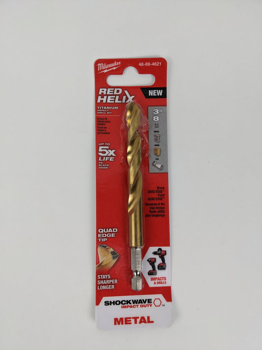 Milwaukee SHOCKWAVE 3/8 in. Titanium Twist Drill Bit 48-89-4621