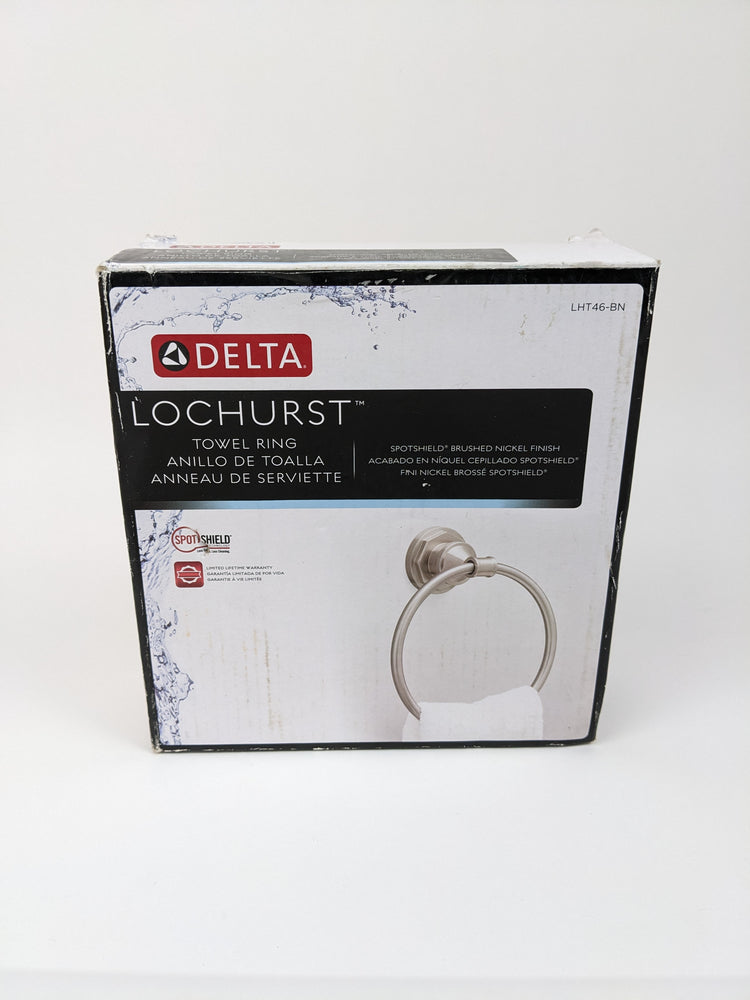 Delta Lochurst Towel Ring in SpotShield Brushed Nickel LHT46-BN