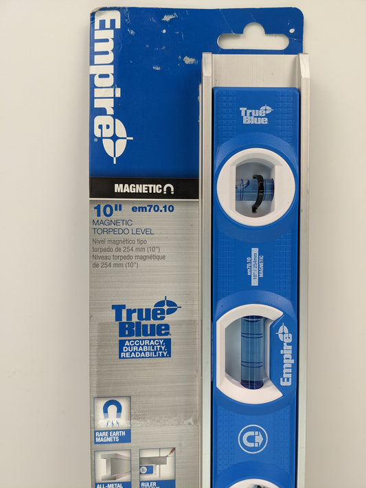 Empire 10 in. True Blue Rare Earth Magnetic Torpedo Level