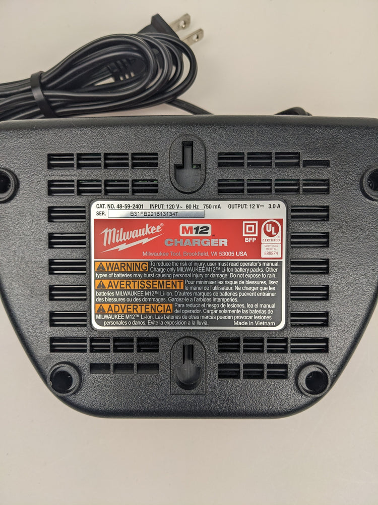 Milwaukee M12 12-Volt Lithium-Ion Battery Charger 48-59-2401