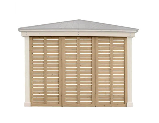 7 ft. H x 8 ft. W Cedar Privacy Wall for 10 ft. Meridian Gazebos by Yardistry