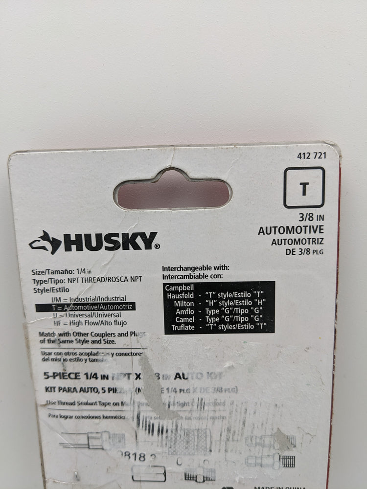 Husky 5-Piece 3/8 in. Automotive-Style Quick-Connector Kit