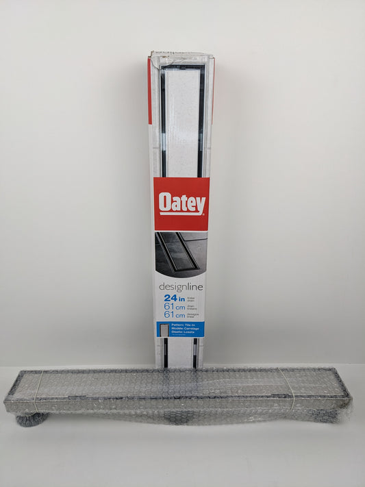 Oatey Designline 24 in. Stainless Steel Linear Shower Drain with Tile-In Pattern Drain Cover