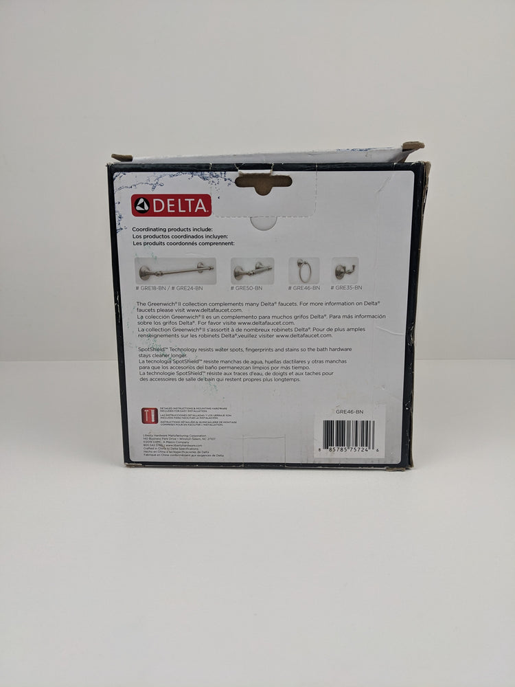 Delta Greenwich II Wall Mount Towel Ring in Brushed Nickel Model # GRE46-BN